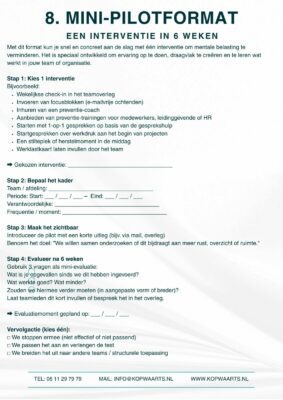 Toolkit - Mentale veerkracht op de werkvloer