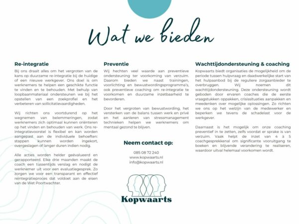 Brochure Kopwaarts Werkgevers